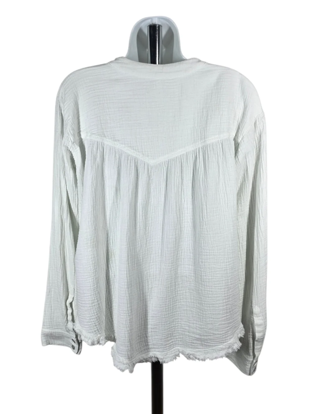 FREE PEOPLE GAUZY CRINKLE COTTON BLOUSE
